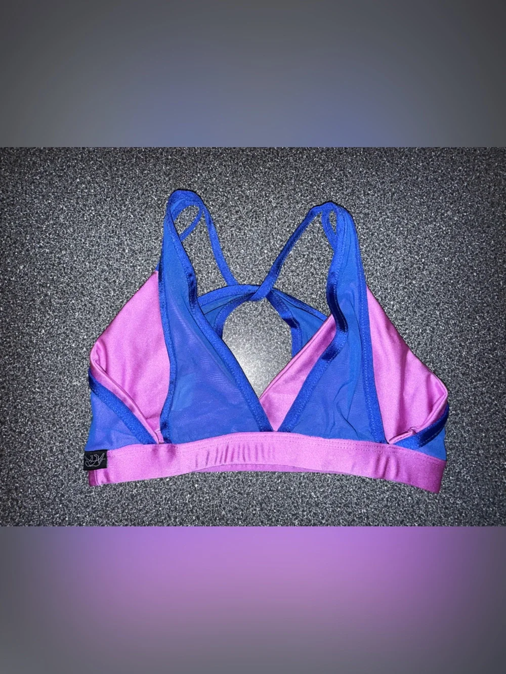 Tiger Friday Blue and Purple Strappy Bra Top Size Adult Small